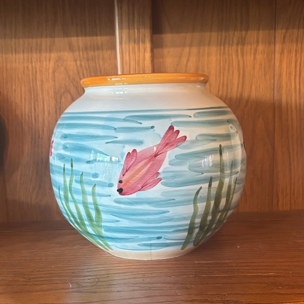 Pottery Barn Fish Bowl Vase